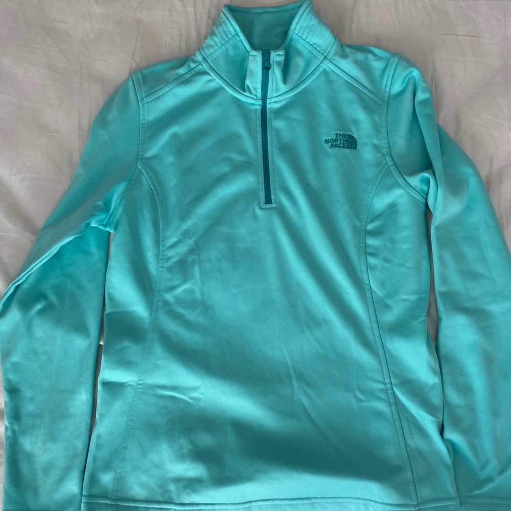 Aqua Blue 3/4 zip Pullover